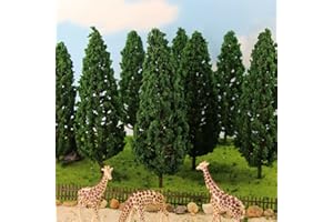 SPORTARC 10 alberi modellini, 15 cm, mini diorama alberi modello treno, foresta, ferrovia, paesaggio, architettura, paesaggio
