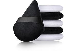 Dreieck Puderquaste Start Makers Powder Puff 6 Stück Dreieck Make up Schwamm Gesicht Make up Puderquaste Dreieck Samt Puder Puff für Loses Puder oder Foundation(Schwarz Weiß)