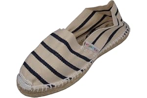 Alpargatus - Espadrillas Piatte a Righe Uomo Colore: Blu Navy Multicolore Size:
