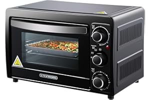 ‎STEINBORG Mini Backofen 15 Liter | Pizzaofen | Minibackofen | 60 min Timer | 100°-230°C | 1200 Watt | Backofen | Krümelblech | Mini Oven | Camping Ofen | Kleiner Backofen | Energiesparend