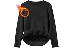TOMEEK Pull Femme Hiver Chaud col Rond Pull Polaire en Tricot Chic et Elegant Pullover à Manches Longues Thermique Hauts Sweater Casual Chandail Tops