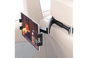 PEASTREX Kfz-Kopfstützenhalterung, Tablet-Kopfstützen-Halterung, Ständer, Verlängerungsarm, Reisezubehör, Essentials für Kinder für 11,9–32,8 cm (4,7–12,9 Zoll) Tablets, Handys, iPad Pro Air Mini, Galaxy