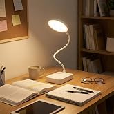 Amber LED Şarjlı, 3 Kademe Dokunmatik Parlaklık Ayarlı, 4000K Renkli &Ccedil;ocuk ve &Ccedil;alışma Masası İ&ccedil;in Esnek G&ouml;vdeli Masa Lambası 