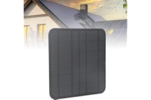 Culnflun Solar Panel for Security Camera, 9.8ft 12W Solar Panel Quick Charger Ip65 Waterproof Adjustable Wall Cable for Ring Spotlight Cam And Ring Stick up Cam (Black)