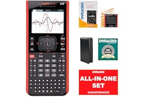 TEXAS INSTRUMENTS / DYNATECH TI-Nspire CX II-T CAS Grafikrechner + Economy Black Tasche + Garantieverlängerung + Im Fokus: Das Buch zum Rechner + ScreenProtect Displayschutzfolie UltraClear