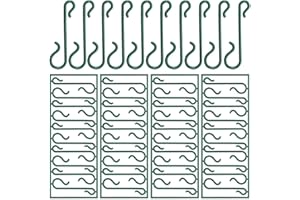 Pveath Haczyki na choinkę, 250 sztuk, zielone ornamenty, mini wieszaki na ubrania, małe spirale, wieszaki na choinkę, wieniec bożonarodzeniowy, dekoracja świąteczna, (haczyki w kształcie litery S)