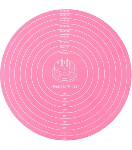Lot De 2 Tapis De Pétrissage En Silicone Rose - Diamètre 30 Cm - Antiadhésif, Antidérapant - Pour Pâtisserie, Pizza, Pain - 10