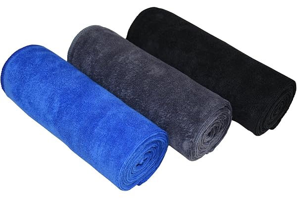 MAYOUTH en Microfibre Serviettes de Sports Séchage Rapide et Absorbant Serviette de Gym entraînement Serviettes de Sueur pour Gym Fitness, Yoga, Le Camping, 3-Pack 40 cm x80 cm