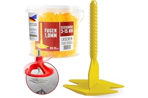 Nivilli SPINNY - 250 tiradores/ancho de junta 1mm - grosor del material 3-15mm / Un sistema de nivelación técnicamente superior