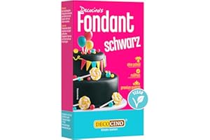 Decocino Fondant, Black, 250 g (Pack of 1)