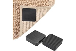 AILELAN Grippers for Mats on Carpet, 24pcs Anti Slip Carpet Grippers for Rugs on Top of Corner Rug Grippers for Laminate Floor for Hardwood Floors Furniture (5cm x 5cm)