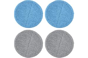 2 zestawy wymiennych podkładek do mopa bezprzewodowego iDOO iD-EM002, zmywalne i wielokrotnego użytku głowice z mikrofibry, 2 podkładki + 2 podkładki woskowe