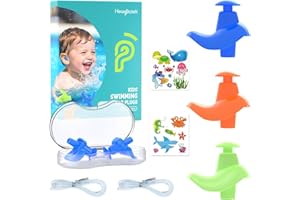 Hearprotek Bouchons d'oreille de Natation de Bouchons imperméables en Silicone réutilisables pour Piscine-Mer-Bain-Natation & Sports Aquatiques
