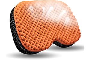 NEW-Vi Anti-Slip Kayak Seat Cushion - Waterproof Thicken Gel Boat Kayak Canoe Rowing Stadium Pad for Sit in Kayak Chair Kayak Accessories Equipment Gear for Fishing Kayak,Orange