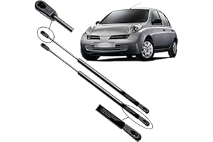 Ramor Strutz 2x Molle a Gas Compatibile con Nissan Micra K12 2002-2010. Ammortizzatore Pistoncini Cofano Posteriore Sostituzione per 90450AX61B e altri.