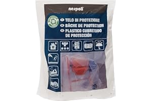 Nespoli Plástico Cubretodo Reciclado, Resistencia Extra Fuerte, 4x5 m, 20 m2, Resistente al Desgarro, Grosor, Duradera, Protección de Polvo, Suciedad, Obras Pintura, Uso en Interiores y Exteriores