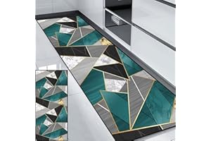 HUAXIQUE Passatoia Cucina Moderno Antiscivolo Lavabile Antimacchia Motivo Geometrico per Bagno Cucina Soggiorno Camera Da Letto 40x280cm Stile F