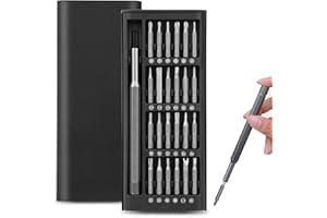 AIXIMA Tournevis de Precision,Mini 24 en 1 Kit Tournevis,Tournevis de Précision Magnétique,Convient Aux Téléphones Portables,Consoles De Jeux,Tablettes,Pc, Lunettes,Montres