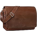 STILORD 'Tom' Vintage Leder Umhängetasche für Studium Uni Büro Arbeit 15 Zoll Laptoptasche DIN A4 Schultertasche Messenger Ba