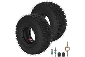 WATODAY 3.00-4 260 x 85 10x3 9x3.50-4 Tires and Inner Tube with TR87 Angled Valve Stem Replacement for E300 E325 Rocket Chopper Goped Bike Electric Scooter Go kart Mini Pocket Bike Set of Two