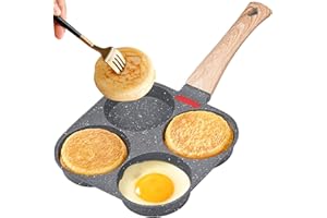 MINSHUXI Poêle à crêpes en aluminium antiadhésif pour camping et maison