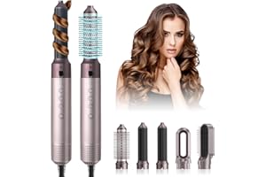 Anluomania Spazzola Asciugacapelli e Air Styler, Asciugacapelli ad Alta Velocità 110,000 RPM, Ioni Phon Capelli 1350W, con Air Arricciacapelli Automatico, Spazzola Lisciante, Spazzola ad Aria Calda