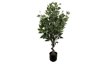 Leaf Albero con foglie artificiali, ficus evergreen, 110 cm