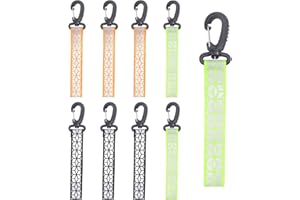 AOROPS 9Pcs Reflective Pendants, Safety Reflective Keychain Pendant, Reflector Pendant Reflective Tags Reflective Key Fob for Backpack for Clothes Cycling Walking Running