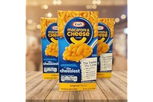 BUG'S PANTRY (3 PACKS) Kraft Original (USA) Mac & Cheese 206G, Original Gourmet Cheese Dinner, Instant Meal, American Food, Macaroni and Cheese, Comfort Food