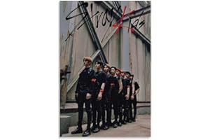 HELLOVE Stray Kids Kpop Poster décoratif sur toile pour salon, chambre à coucher 30 x 45 cm