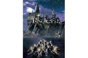 SUFE NAIMOER Château Peinture Diamant Adulte, Diamond Painting Harry Pott Complet, Diamond Painting Ville Kit Enfants Diamant Strass Point de Croix Cristal Painting pour Murale Décor 30x40cm