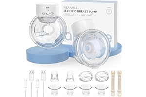 ‎ANWIKE ANWIKE Milchpumpe Elektrisch Doppelt Ultra-Leicht 230g - Schmerzfreie Handsfree Milchpumpe für Fahren und Reisen, Leise 40dB, 4 Modi 9 Stufen, Freihändig Elektrische Milchpumpe mit 19/21mm Flanschen