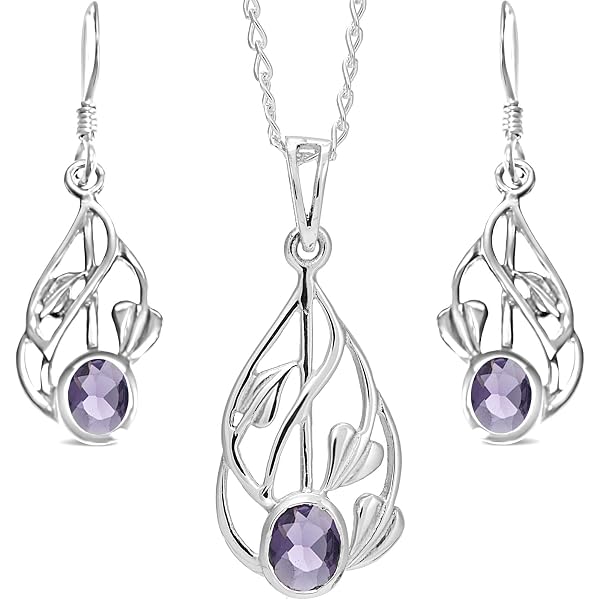 Collana con pendente quadrato argento zirconato con centrale azzurro