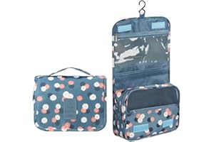 BANSGA Bolsa Aseo, Botellas Viaje, Kit de Afeitado y líquidos，Resistente y fácil de Cerrar Viajar - con Gancho， Multifuncional de Neceser