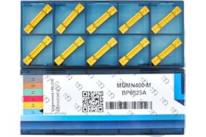 CDBP Plaquette de gorge MGMN400-M Inserts en carbure de tournage largeur 4mm de rainurage, revêtement CVD, 10 pièces