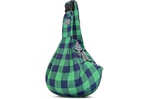 FLOVIPPET Transportín para Perros, Bolso Bandolera para Mascotas sin Manos para Gatos y Perros Pequeños, con Correa de Hombro Ajustable, Bolsa de Malla Transpirable para Exterior (Verde A)