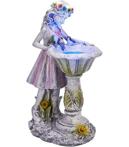 Polyresin Vogelfiguren-Set - 2 Naturgetreue Vögel Als Dekoration Für Garten & Wohnung, 9x14x8 Cm & 12x18x12 Cm
