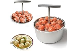 deegbbyi Máquina para Hacer Albóndigas, Máquina para Hacer Albóndigas de Acero Inoxidable, Prensa Manual de Albóndiga de Cocina, Meatball Maker Portátil, para Usar Cocina Haciendo Albóndiga