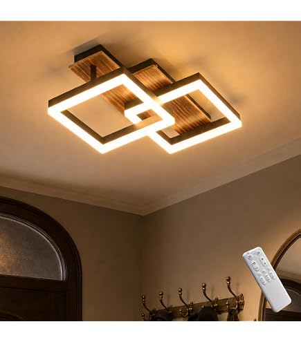 hofstein Deckenleuchte Deckenlampe aus Metall/Papiergeflecht/Kunststoff in Naturfarben/Weiß