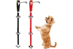 Wogenthrive 2PCS Dog Bells Toilet Training,Dog Training Bell,Puppy Training,Adjustable Rope Length Design,Suitable for Dogs To Simplify Toilet Training/Need To Go Out/Eating