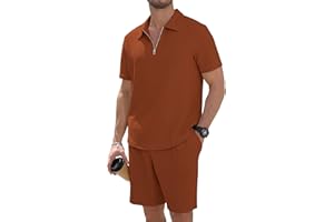 Anelune Trainingsanzug Herren Sommer 2-teilig,Kurzarm T-Shirt & Kurze Hose, Sportanzug für Fitness, Freizeit und Alltag,Atmungsaktiv Leicht