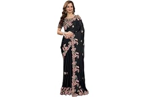 TRENDMALLS Women's Rangoli Silk Heavy Embroidred saree