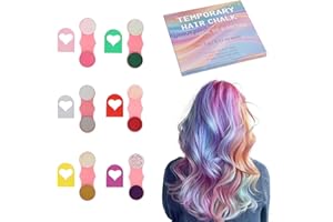 VAOLMLOP Lot De 6 Craie Cheveux Colorées Pour Filles Et Enfants,Lavables Teinture Temporaire Pour Cheveux, Cadeaux De Noël, D'anniversaire Pour Enfants, Cadeaux Fille De 5 À 15 Ans