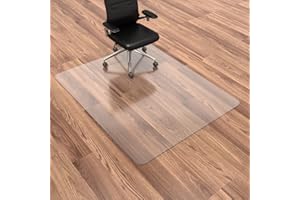 HOMEK Office Chair Mat for Hardwood Floor, 114 x 135cm (45'' x 53'') Clear Chair Mat for Hard Floor, Transparent Office Home Floor Protector Mat - Rectangle