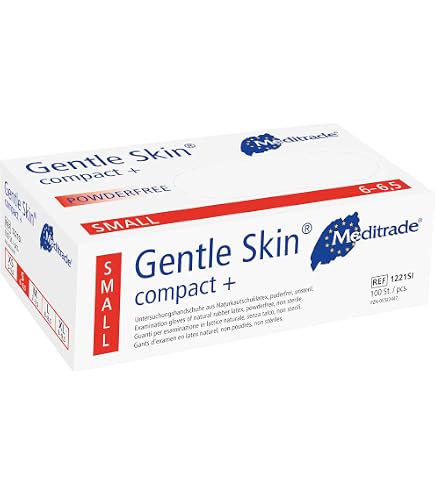 Gentle Skin Grip Latex-Einmalhandschuhe – Unsteril, Puderfrei, Größe M, 100 Stück, Griffig Für Dental & Labor