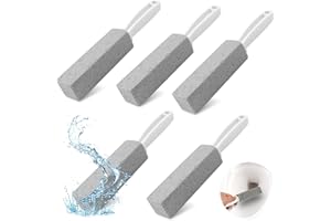 Scettar 5 Pezzi Pietra Pomice per WC, Pietra Pomice Pulizia con Manico, Bastone Pomice Pulitore per Bagno, WC, Cucina, Lavello, Piscina, Cura dei Piedi, Pulisci le Macchie Profonde