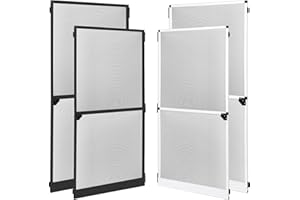 Grafner Fliegengitter Tür mit Alurahmen, Türschließer und Trittschutz, individuell zuschneidbar, Fiberglas-Gewebe, slim Fliegengitter Fliegenschutz Insektenschutz Balkontür (Anthrazit, 95 x 210 cm)