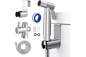 Zuvo - Handheld Bidet Shower Spray for Toilet | Stainless Steel Bidet Shattaf Sprayer Kit | Muslim Shower with 1.5m Hose & T-Adapter