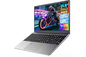 DMDFJY 15.6" FHD Laptop N95 Processor Up to 3.4GHz, 16GB DDR4 RAM, 512GB SSD, Physical Fingerprint Unlock, USB 3.0/HDMI, WiFi 5, BT 4.2, RGB Backlit Keyboard Laptops Computer