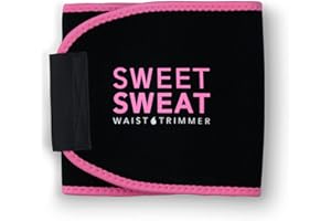 Sports Research Bauchgurt „Sweet Sweat“ zur Förderung der Schweißbildung am Bauch, Pinkes Logo, Large: 9" width x 46" length
